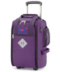 Purple Rolling Personal Item Under Seat Duffle Bag 17x10x9 Inches Fits Most Major Airlines Including Spirit and Frontier