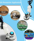 Beast 18 Inch Floor Scrubber And Polisher Pro Grade Multi Surface Cleaner with focus on wood, marble, epoxy, and rubber floors.