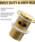 Black Pop Up Tub Drain For Freestanding Bathtubs Easy Install Kit With Standard Thread Stopper Anti Rust Copper Matte Black Finish Fits NPSM Waste Joint Two And Three Quarters Inch Cover product featuring premium copper design with anti-rust properties