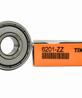 2 Pack 6201ZZ Double Metal Seal Bearings 12x32x10mm For High Speed Rotation Deep Groove Ball Bearings with box