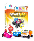 Gears Go Multi Vehicle Mobility Launch Kit with 65 parts including bricks and vehicle overlays displayed in front of box