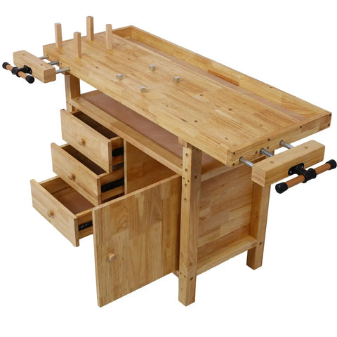 Straight Up Heavy Duty 12 Inch Bar Clamps Pack Of 4 With Dead Locking Grip And Drop Forged Steel Build For Tough Garage Workbenches Welding Tables And Real Deal Shop Grind Always Ready on a wooden workbench.