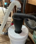 Pro Grade Dust Cyclone Separator For Industrial Vacuum Systems Powder And Sawdust Collector in workshop setup