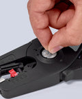 Adjusting Precistrip16 Automatic Insulation Stripper For 0.08-16 mm2 Wires with Fine Adjustment Dial Visible