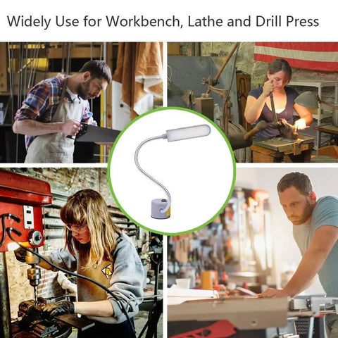 2 Pack LED Sewing Machine Light With Flexible Gooseneck Arm And Magnetic Base for workbench, lathe, and drill press