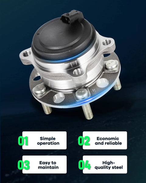 Set Of 2 Rear Wheel Bearing Hub Assembly 512646 For Kia Sorento 2016 2020 With ABS And 5 Lugs, Direct Fit OE Quality Replacement