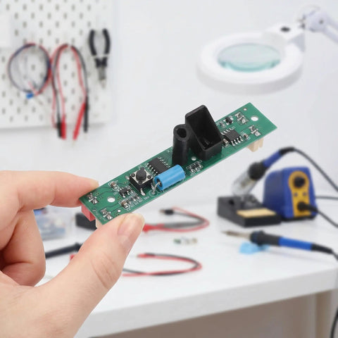 Smart Trash Can Sensor Board Replacement With Reliable Performance And Easy Install For Household And Kitchen Garbage Bins Plastic And Metal Circuit Board Parts For Touchless Waste Bin, green PCB