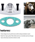 AN10 Turbo Oil Return Drain Flange Adapter Kit For Garrett GT28 GT30 GT35 T25 Turbos Billet Aluminum with gasket included