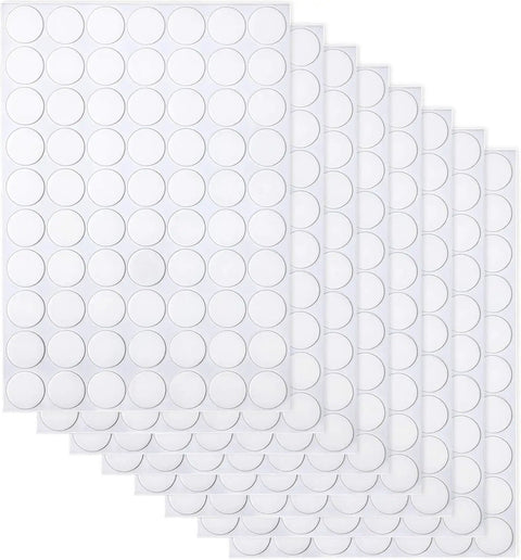 Clear 20mm Round Sticky Dots 560 Count Double Sided Adhesive Dots Reusable Water Resistant No Residue Transparent sheets