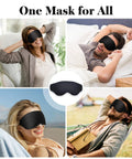 3D Eye Mask For Sleep And Travel For Men And Women, 100 Percent Pressure Free Contoured Eye Pockets, Ultra Light Block Out
