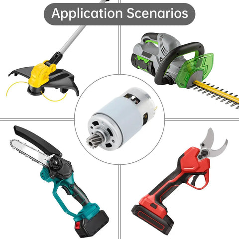 Beefy 21V DC Motor With 19500 RPM And 10T Helical Gear for lawn mowers, drills, and tools in application scenarios
