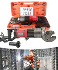 EroomQ Portable Electric Rebar Cutter For 4 To 16Mm Steel Rods with case, ergonomic handle, and cutting mechanism for construction site use.