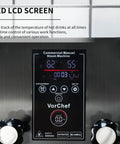 Close-up of LED display on Barista Grade Four In One Commercial Milk Frother 2500W 110V With Automatic Steam Milk Frothing Tea Infusion And Water Boil Machine