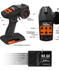 4 Channel 2.4G RC Transmitter With Receiver Lanyard Anti Jamming Remote Controller for 1/10-1/24 Scale RC Cars and Boats