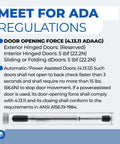 Door Pressure Gauge 0 to 35 Pounds for Hinged Sliding and Folding Doors to Meet ADA Requirements With a Tough Analog Dial and Plastic Protective Tube for Easy Transport, shown in protective tube