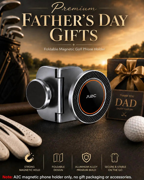 Fold Magnet Golf Cart Phone Holder With Rangefinder Mount Aluminum Alloy 2 In 1 Accessory Holder for Father's Day Gift Display