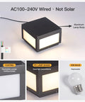 Hardwired Outdoor Post Lights 9.8 Inch Pillar Lamps Waterproof IP54 Aluminum LED Column Lanterns with E26 bulb and coating