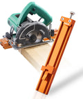 Pro Grade Circular Saw Guide Rail With Precision Aluminum Base For Woodworking, Adjustable Positioning Clip, green saw shown