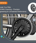 46T 16.5mm Offset Chainring For BBS-HD Mid Drive Kit displayed on an eBike, showcasing sprocket alignment and installation.