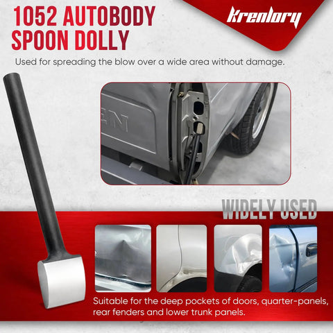 Pro Grade Auto Body Spoon Dolly With 11 Inch Long Handle Perfect For Wing Ding Dent Repair And Metal Shaping In Tight Door Pockets Built To Knock Out Ripples Like Butter On Stubborn Fenders And Quarter Panels