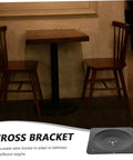 No Sweat Heavy Duty Table Leg Connectors With Adjustable Mounting Plates to fix wobbly furniture under a wooden table and chairs.