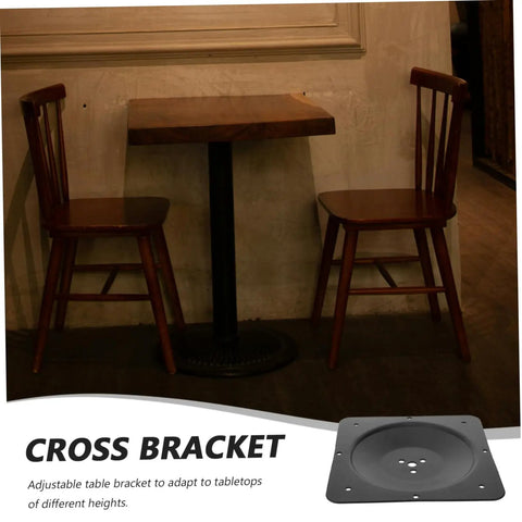 No Sweat Heavy Duty Table Leg Connectors With Adjustable Mounting Plates to fix wobbly furniture under a wooden table and chairs.