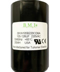 105-126 MFD 220V Beefy Motor Start Capacitor with label, suitable for 1HP 1.5HP 2HP well pump control boxes, 3.35x2.15 inches