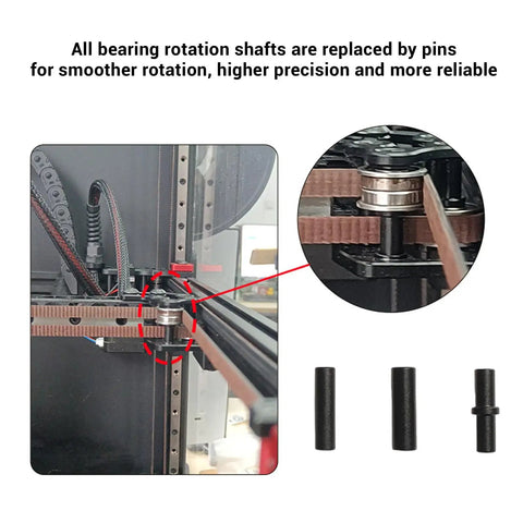 Premium Cnc Aluminum 3D Printer Frame Kit With Hardware Lightweight Upgrade For Ender 3 V24 R2 showing enhanced pin rotation for precision.
