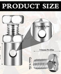 Universal Throttle Cable Ends Kit With Twenty Durable Stainless Steel One Eighth Inch Stops And Crimp Clamps dimensions