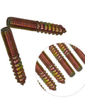 Close-up of 8 Pack 1/4-20 X 1-1/2 Inch Hanger Bolts With Wing Nuts And Flat Washers For Furniture Assembly And Wood Joints Self-Tapping Dowels