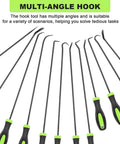 12 Piece Automotive Hook And Pick Tool Set with Long and Mini Picks displayed in a fan arrangement