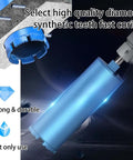 Front view of blue 2.5-inch diamond-core drill bit for heavy-duty masonry drilling