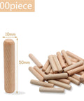 Wood Dowel Pins Set 100 Pack 10mm X 50mm Beveled Fluted Hardwood Dowels Kiln Dried Eucalyptus For Craft Projects