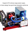Open Frame Mini ITX Case With Aluminum Chassis For Maximum Cooling And Quick Build DIY Friendly Computer Case shown installed