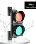 Industrial 100mm Traffic Light Signal With Red Green Stop And Go LED DC 9 To 36V Waterproof IP65 PC Housing Cobweb Lens