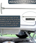 RV Waste Valve Handle Replacement Kit With Universal Fit And Adjustable Tube Extensions For Custom Length silver components
