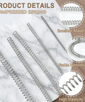 Heavy Duty 304 Stainless Steel Long Compression Extension Spring With 0.5mm Wire And 5mm Outer Diameter, various lengths displayed.
