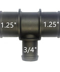 Heavy Duty Coolant Hose Tee Connector Universal Three Way T Fitting For Radiator And Heater Core Sweet Engine Cooling Swap, 1.25 inch and 3/4 inch sizes.
