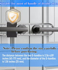 Beefy U Shaped Portable French Door Lock For Double Doors With Handles And Knobs All Metal Security Lock fits 1-1/2 inch gap