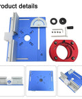 Heavy Duty Aluminum Router Table Insert Plate Dead Nuts Solid Rustproof Carpenter Support Base with parts and smooth glide surface.