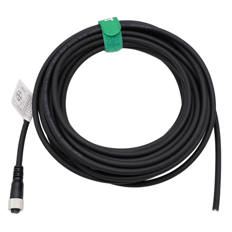 Coiled M12 A-Coded 5 Pin Female Connector Cable For Actuators And Sensors Shielded Signal Cable With Bare Wire Leads 2m