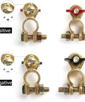 Solid Brass Battery Terminals With Color Coded Wing Nuts And Quick Release Connectors For RV Motorcycle Car Truck Boat Caravan Plus Beefed Up Pro Grade Performance And Corrosion Resistant Clamps Two Pairs Included
