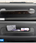 Before and after of Dashboard Grab Handle Organizer For 2019 To 2025 Mercedes G Class W464 G550 G580 G63 AMG Interior Tray With Non Slip Rubber Liner Sturdy ABS Plastic Keeps Phones Keys And Small Items Secure On The Road.