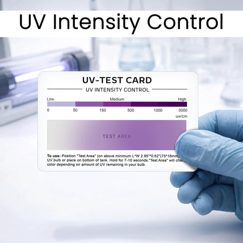 4 In 1 UV Test Card For UV Lamps And Systems, Fast 7 To 10 Second Verification, Works Across UV A B C D Spectrum, Clear Visual Feedback, Reusable Up To 5000 Tests, Durable Tool For Quick UV Performance Checks, 16×75mm card
