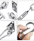 6 Inch Triangle Sun Shade Sail Hardware Kit In 304 Stainless Steel For Outdoor Installation Built Tough Turnbuckles And Wall Mount Screws