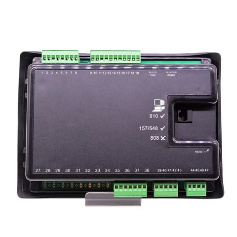 Generator Electronic Control Unit ECU Module For DSE5120 5110 5210 Engines, Plug And Play Replacement Engine Controller Spare Part, Easy Install, Reliable Power Management, Durable Auto Grade, 1 Piece black ECU module with green terminals