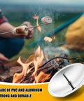 Two Pack Solar Fire Starter Lighters For Camping And Survival Gear That Fire Up Quick With Windproof Waterproof Solar Spark Igniters And Parabolic Mirror For Easy Fire Starting Emergency Travel Kit Outdoor Hiking Home Yard Use next to a campfire and marshmallow roasting.