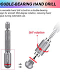 Sweet Mini Pin Vise Kit With 10 Precision Drill Bits Plus 10 Micro Chuck Collets To Totally Nail RC Repairs Wood Crafts Jewelry Making And Resin Carving Jobs Pretty Darn Slick, showing double-bearing hand drill with 360-degree rotation.