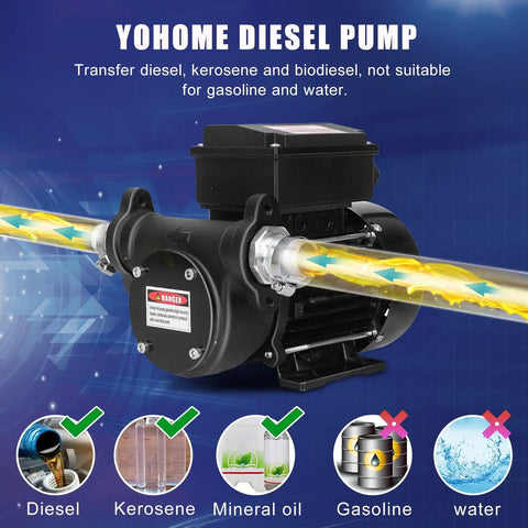 Heavy Diesel Transfer Pump Delivering A Fast 20 Gpm Flow With 110V Electric Power For Slick Kerosene And Biodiesel Handling Plus Rock Solid High Lift Performance Built For The Daily Grind near diesel and kerosene.