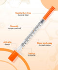 One Milliliter 29 Gauge Lab Syringe With Cap 13 Millimeter U100 Disposable Medical Syringe Pack Of 20 For Precise Lab Work And Home Science Projects That Stand Up To Quick Access And Reliable Dosing, 1mL syringe with cap and clear scale